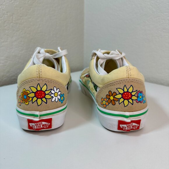 Vans X Sesame Street Old Skool Elmo Shoes Women's 7.5 / Men's 6 Floral Yellow - Picture 6 of 15